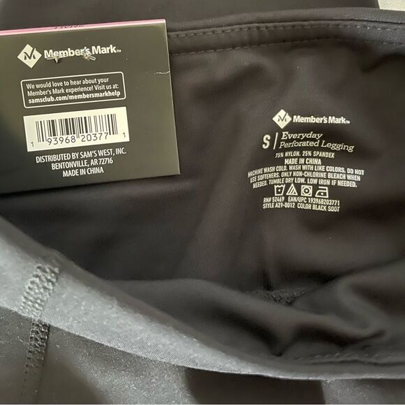 Members Mark TWO leggings. Two for the price of one ! Black and animal print - Picture 8 of 11